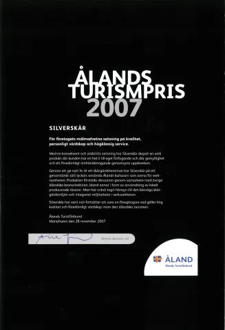 Ålands Turistpris 2007